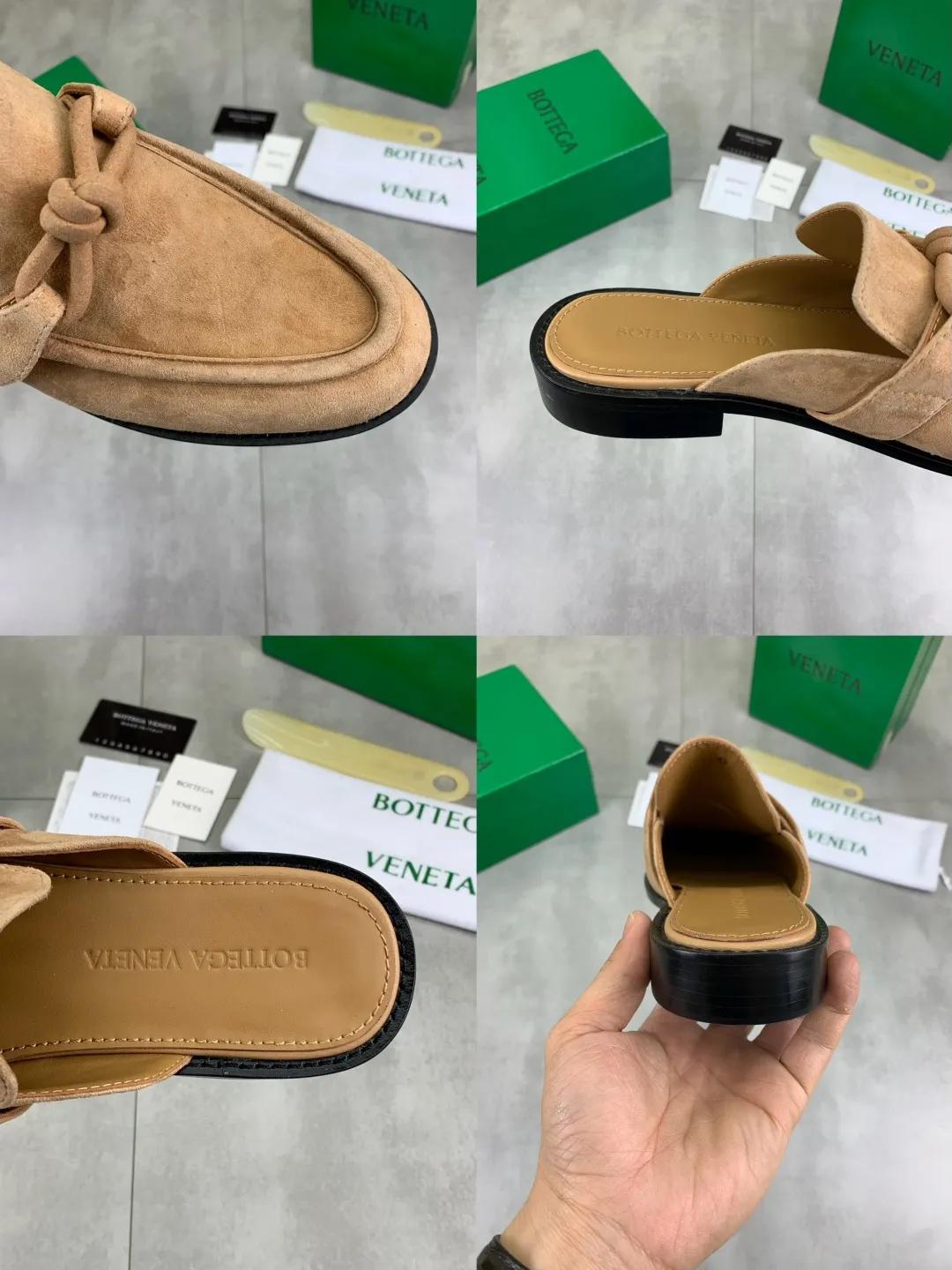 Men's shoes 💰P800 [New model] (genuine leather outsole) water-dyed cow lining 💰High-quality business couple half-slip leather shoes 💎💎💎 BOTTEGA VENETA official website synchronizes the latest top version of BV in the market, accepts material comparison, shoe type comparison, process comparison, practical and textured, versatile and suitable for any occasion, the more you look at it, the more flavorful it becomes. Purely hand-knitted craftsmanship - Upper material, calfskin imported from Italy 🇮🇹 - High-quality water-dyed cowhide lining - Original private model customized leather outsole -Size: Female 35-39 (40 ordered) Male 39-44 (38 45 can be customized) Color: Multiple colors available